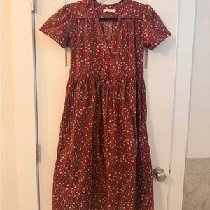 Christy Dawn Red Floral Casual Dress